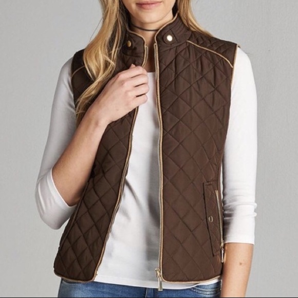 Kyoot Klothing Jackets & Blazers - SMALL LEFT! NEW Active USA Brown Quilted Vest